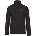 Hermann №2 – Schwarze Fleecejacke mit grauer Logostickerei