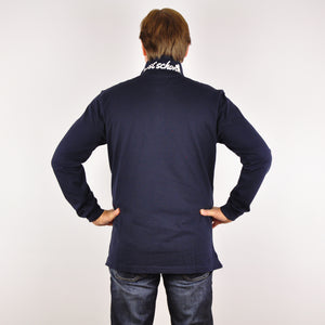 Clemens №3 | Leicht tailliert geschnittenes langarm Poloshirt