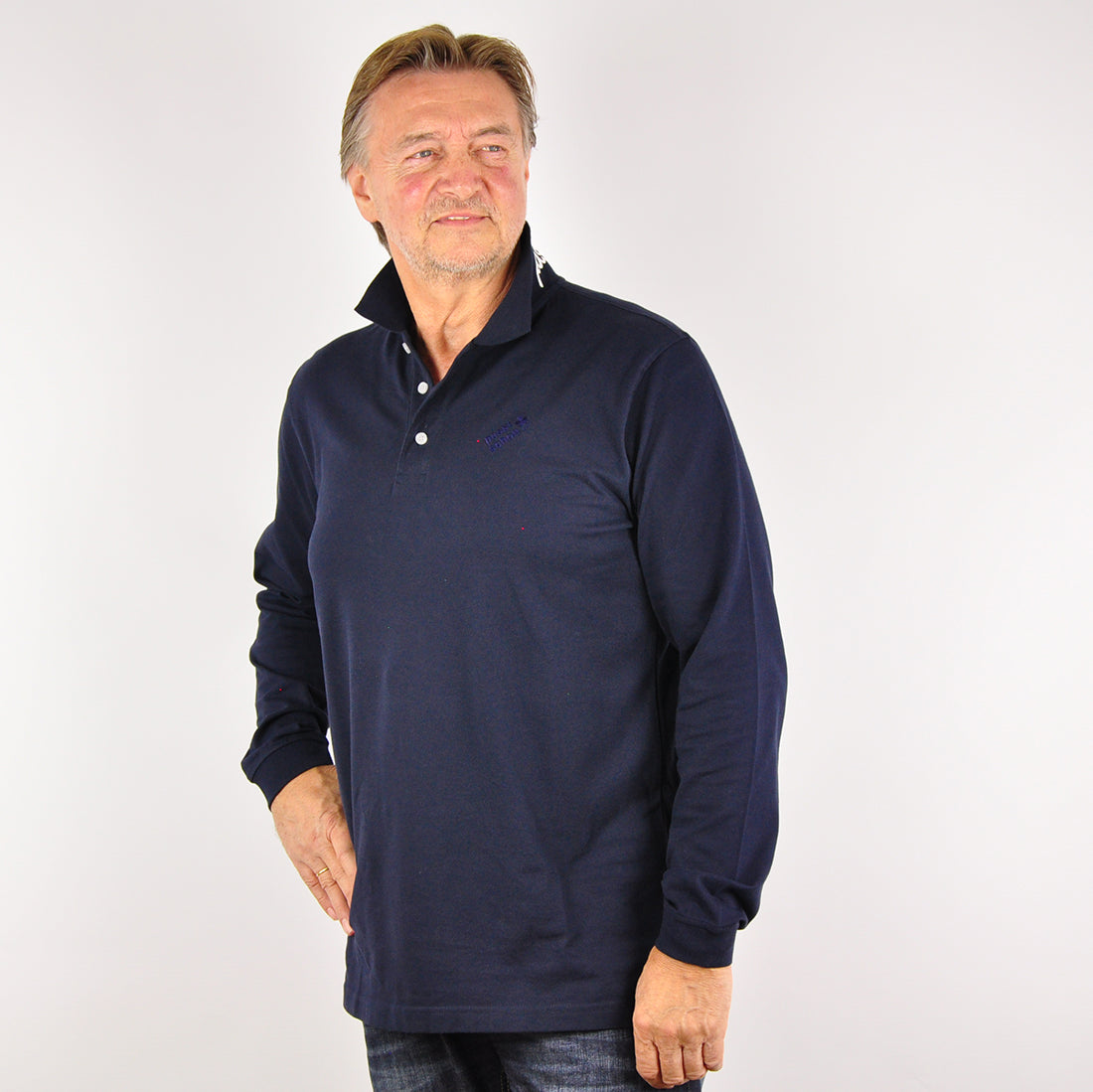 Clemens №3 | Leicht tailliert geschnittenes langarm Poloshirt