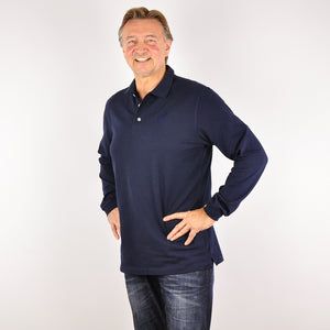 Clemens №3 | Leicht tailliert geschnittenes langarm Poloshirt