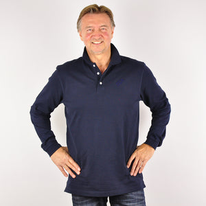 Clemens №3 | Leicht tailliert geschnittenes langarm Poloshirt