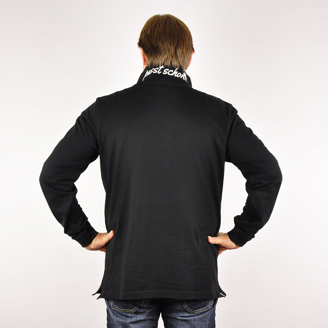 Clemens №2 | Leicht tailliert geschnittenes langarm Poloshirt