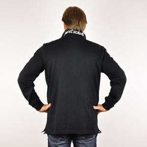Clemens №2 | Leicht tailliert geschnittenes langarm Poloshirt