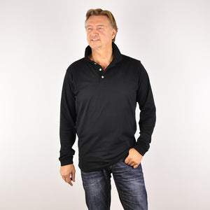 Clemens №2 | Leicht tailliert geschnittenes langarm Poloshirt