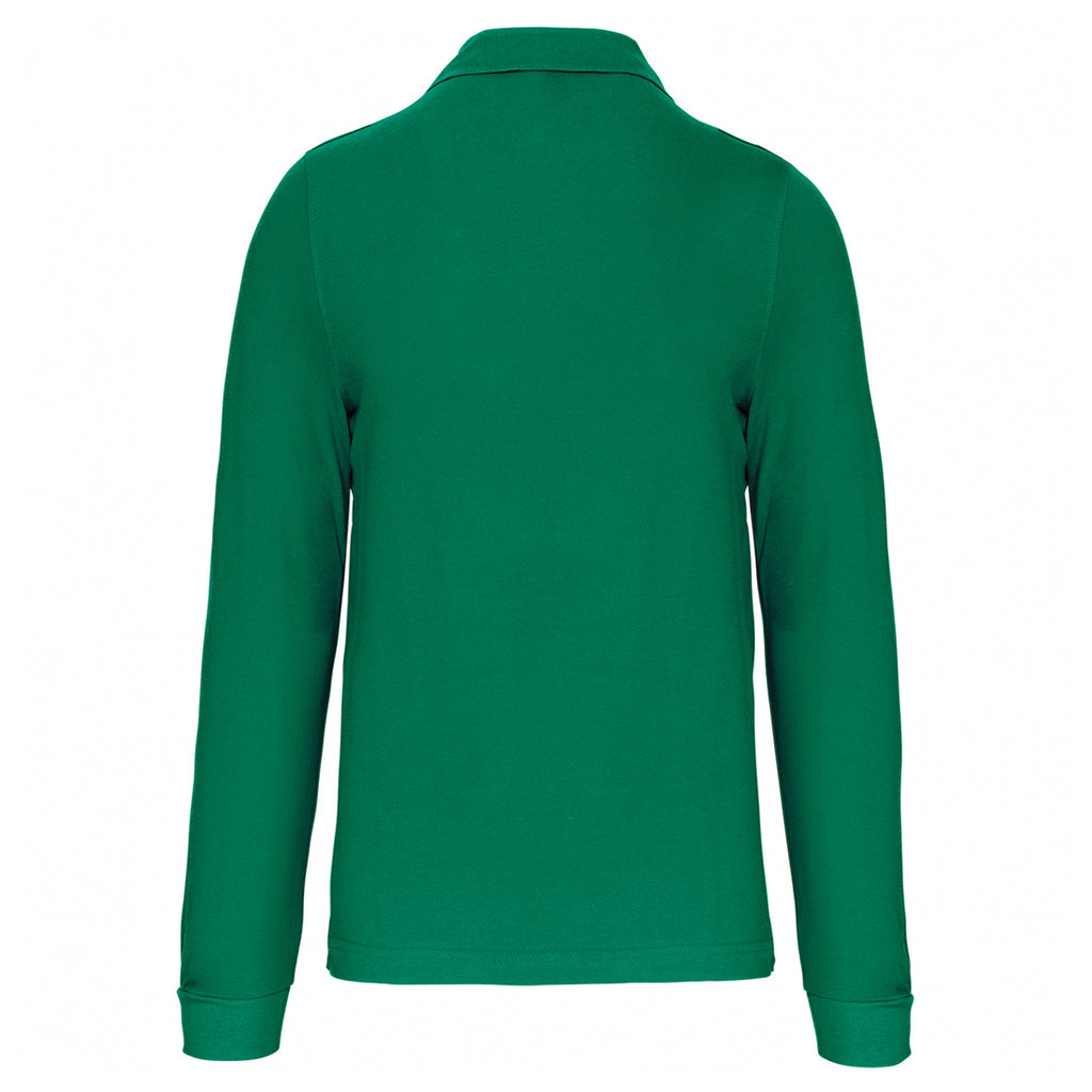 Harald №6 – Grünes Langarm-Poloshirt