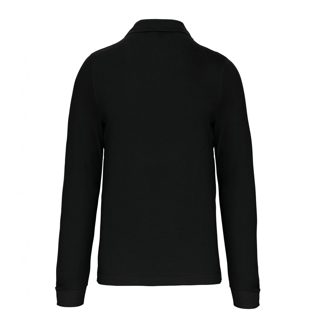 Harald №2 – Schwarzes Langarm-Poloshirt