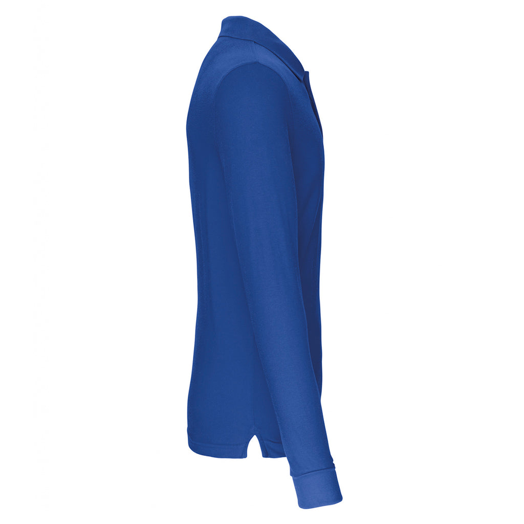 Harald №4 – Royalblaues Langarm-Poloshirt
