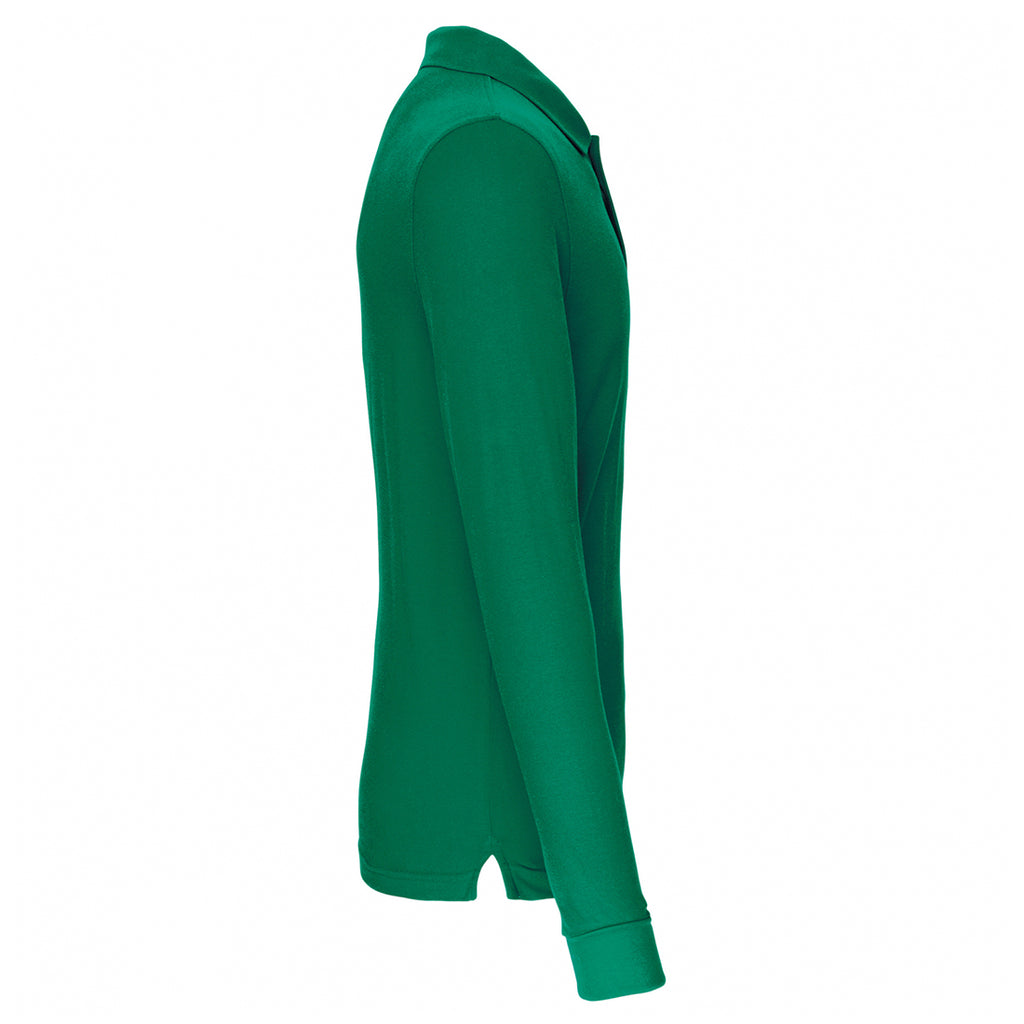 Harald №6 – Grünes Langarm-Poloshirt