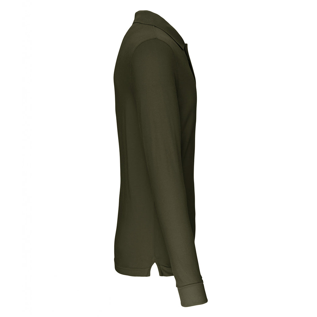 Harald №7 – Khaki Langarm-Poloshirt