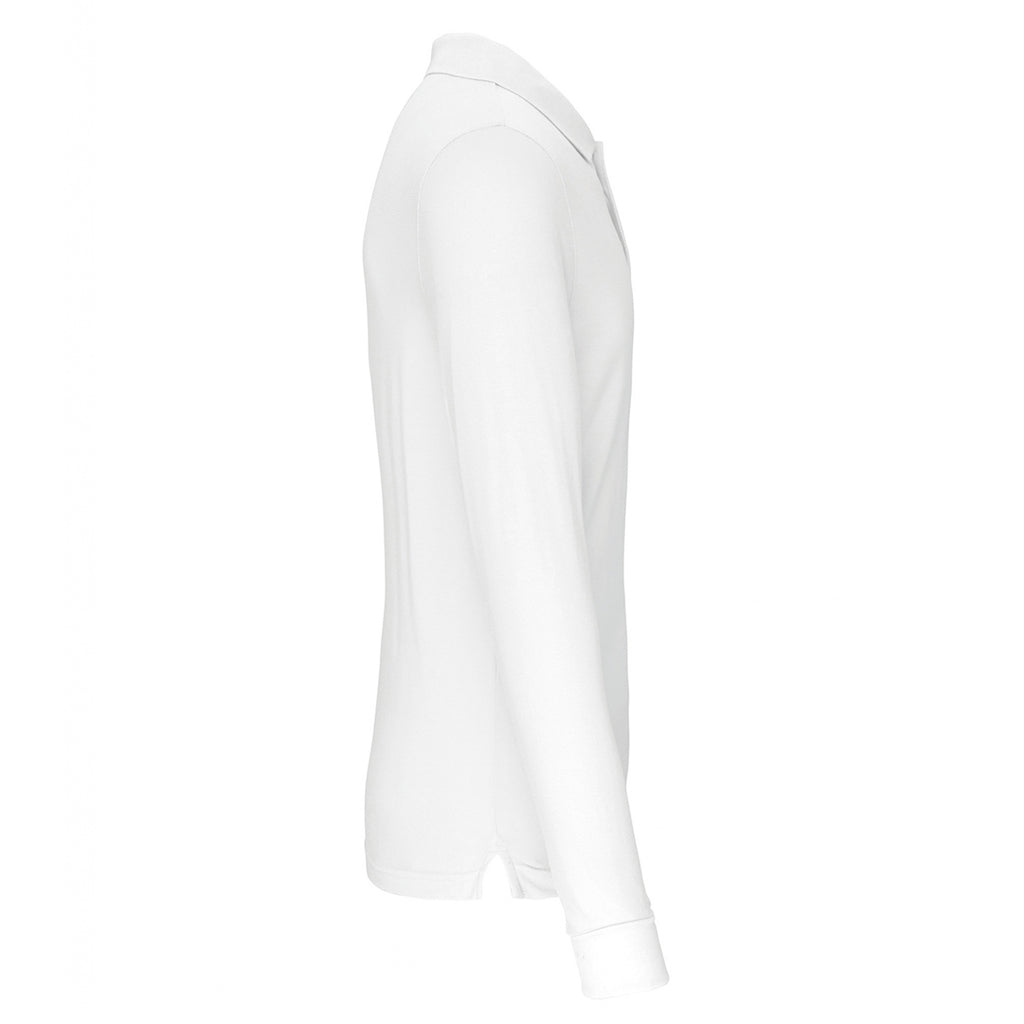 Harald №1 – Weißes Langarm-Poloshirt