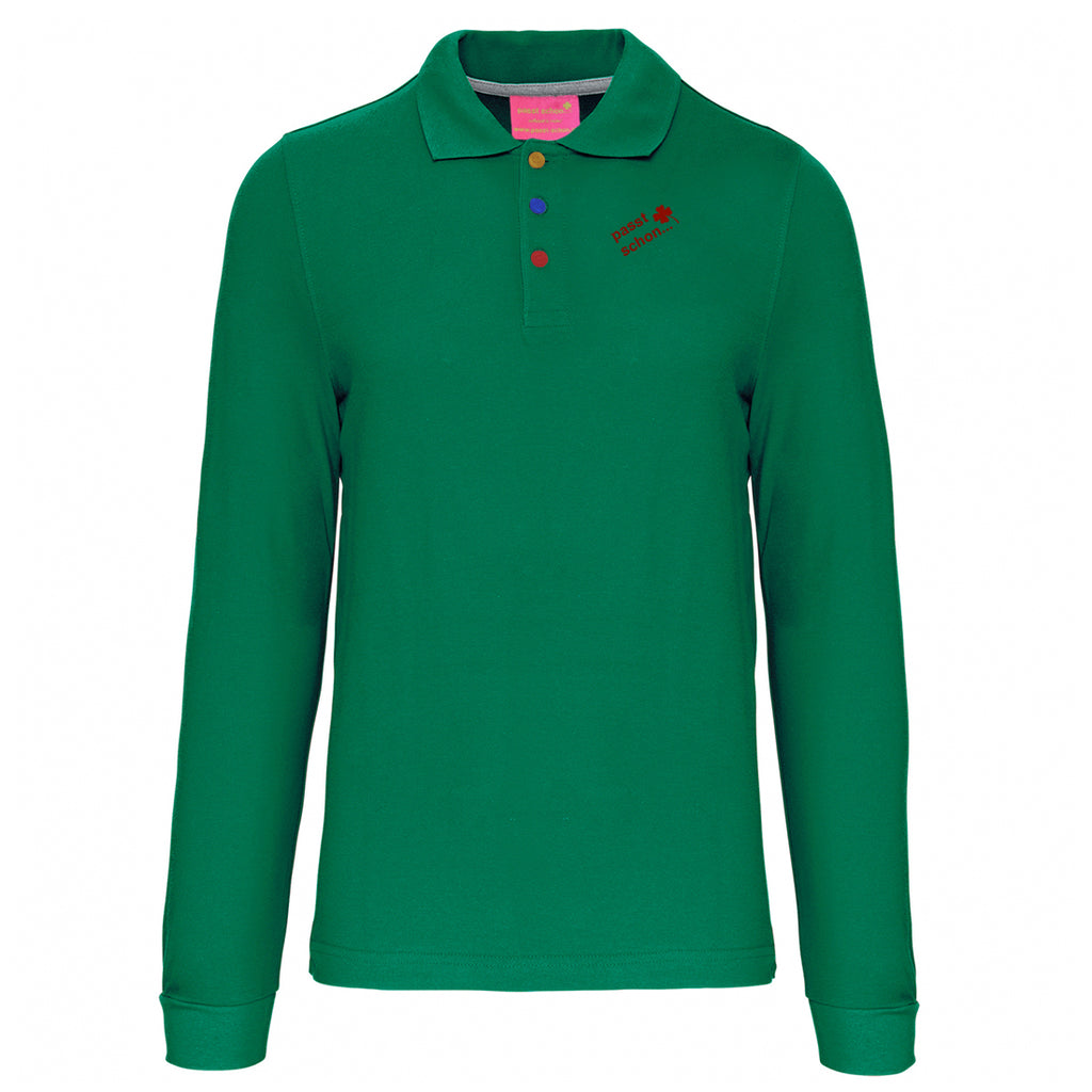 Harald №6 – Grünes Langarm-Poloshirt