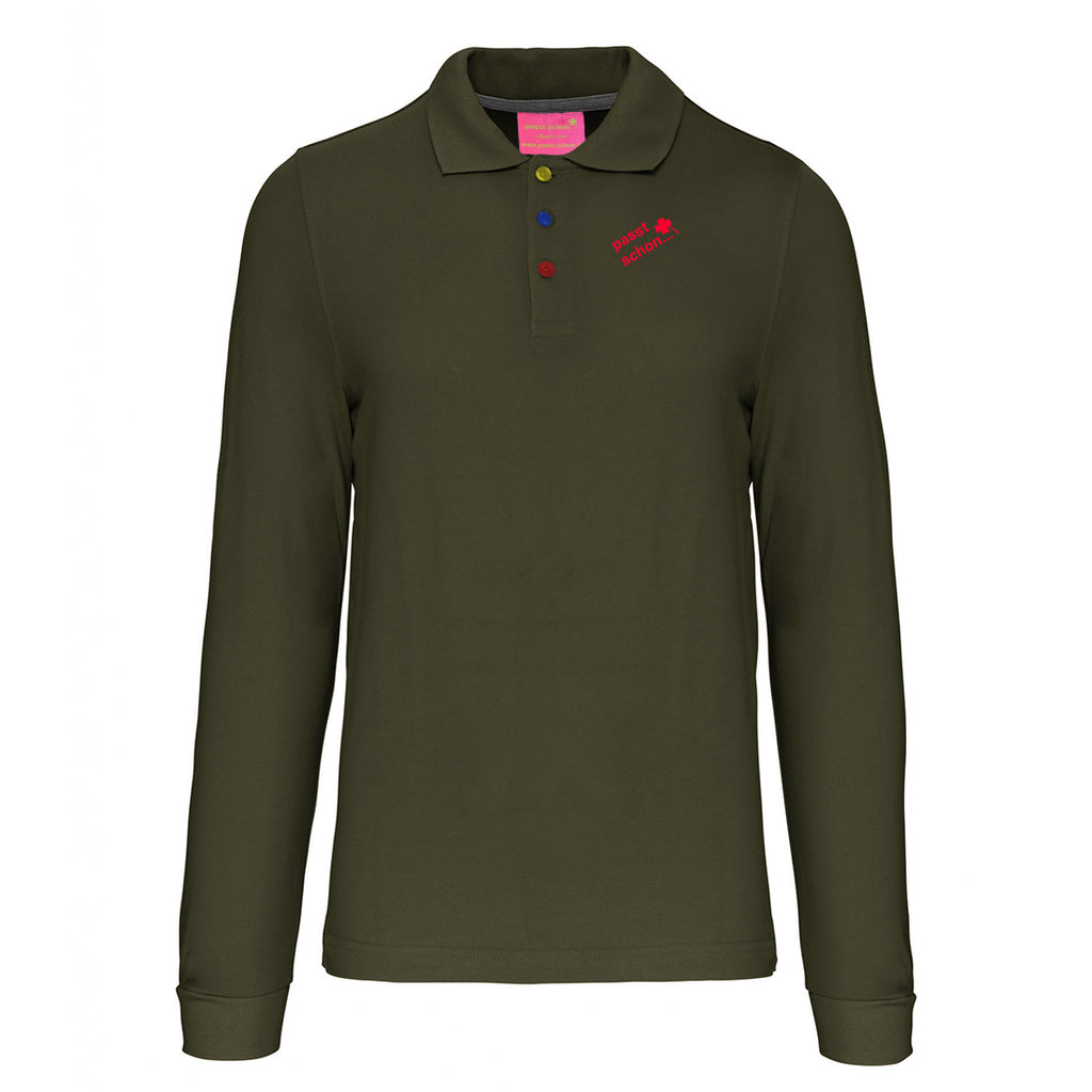 Harald №7 – Khaki Langarm-Poloshirt
