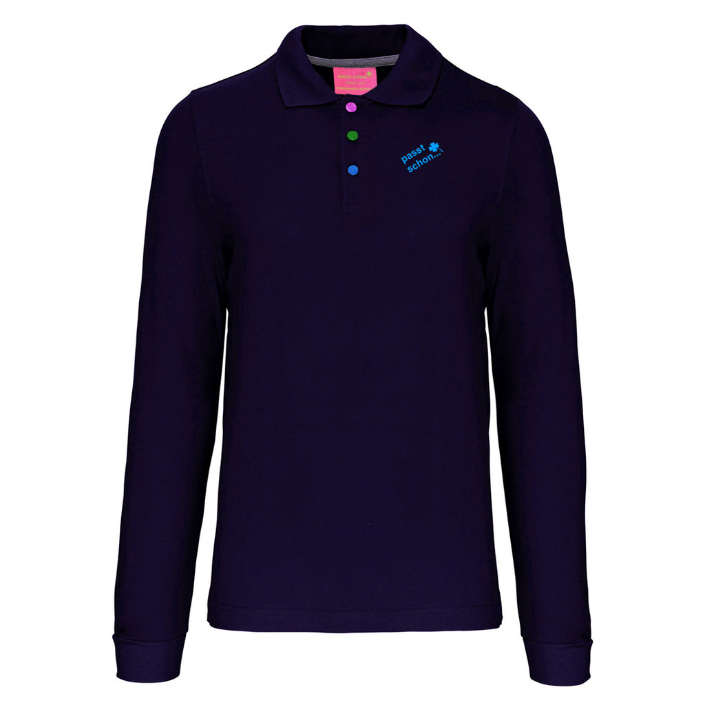 Harald №3 – Navy Langarm-Poloshirt