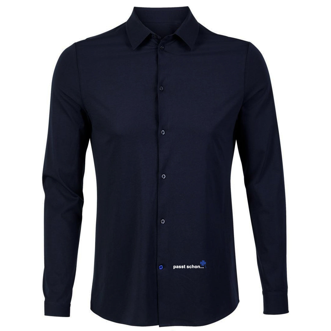 Marvin №3 | Tailliert geschnittenes Jersey Hemd