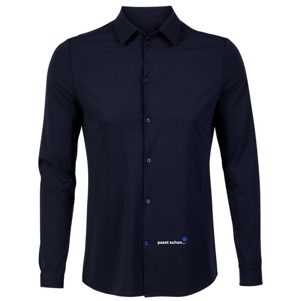 Marvin №3 | Tailliert geschnittenes Jersey Hemd