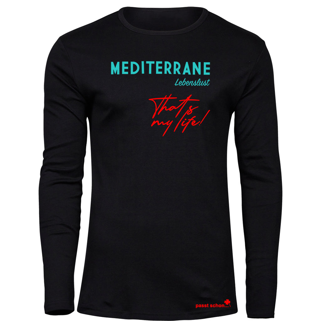 MEDITERRAN Men №3 – Schwarzes Langarm T-Shirt