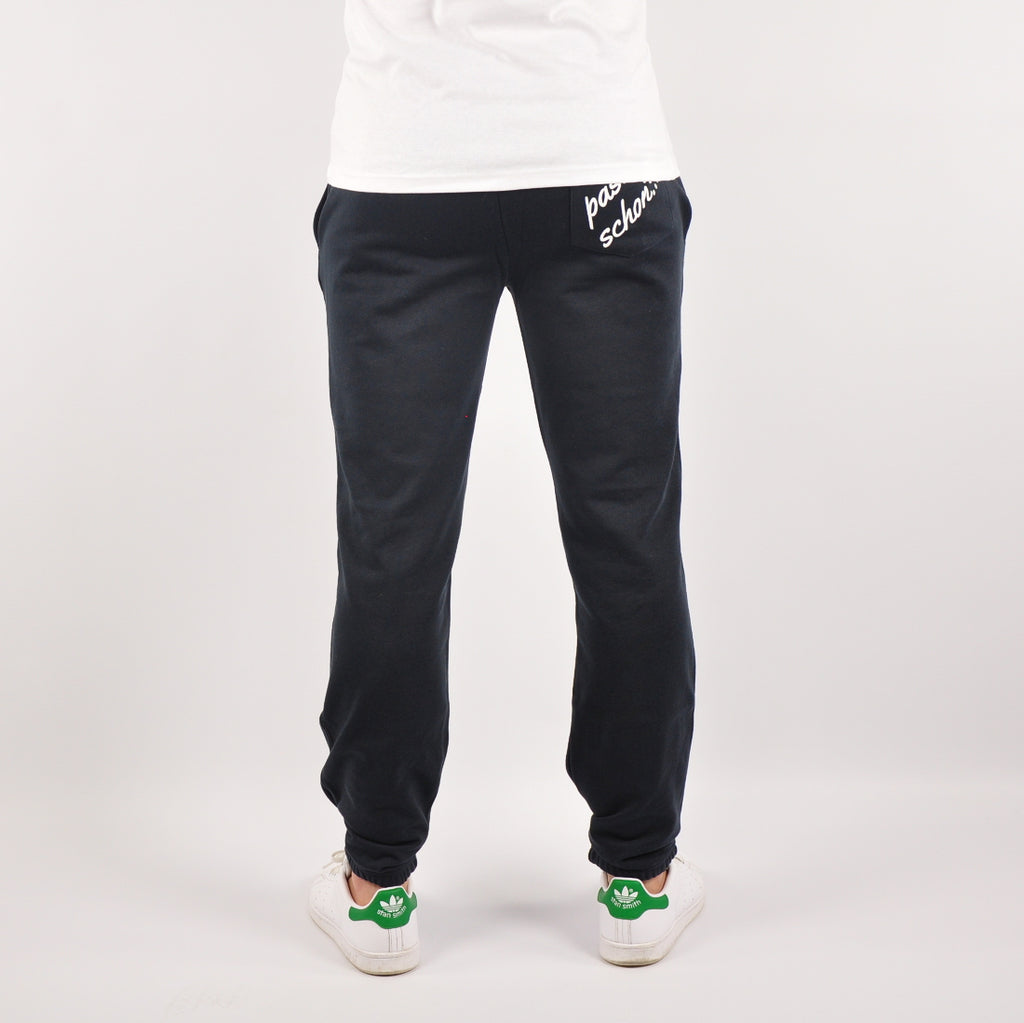 Maxi №3 – Dunkelblaue Jogginghose mit weißem Druck