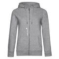 Melanie №5 – Graue Kapuzenjacke mit weißer Logostickerei