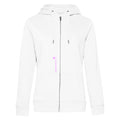 Melanie №1 – Weiße Kapuzenjacke mit rosa Logostickerei