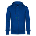 Luca №4 – Blitzblaue Kapuzenjacke mit grüner Logostickerei