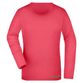 Sibylle №7 – Pinkes Langarm-T-Shirt mit grünem Stick