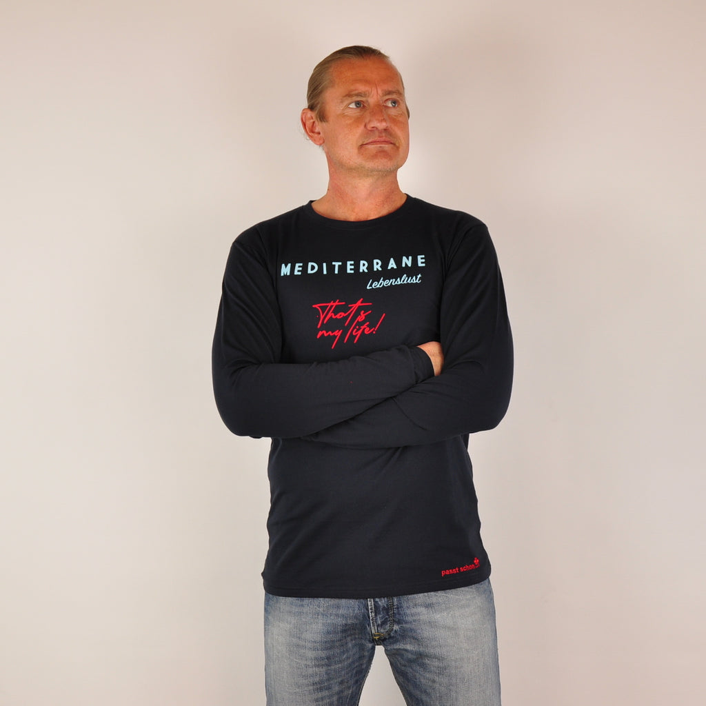 MEDITERRAN Men №5 – Dunkelblaues Langarm T-Shirt