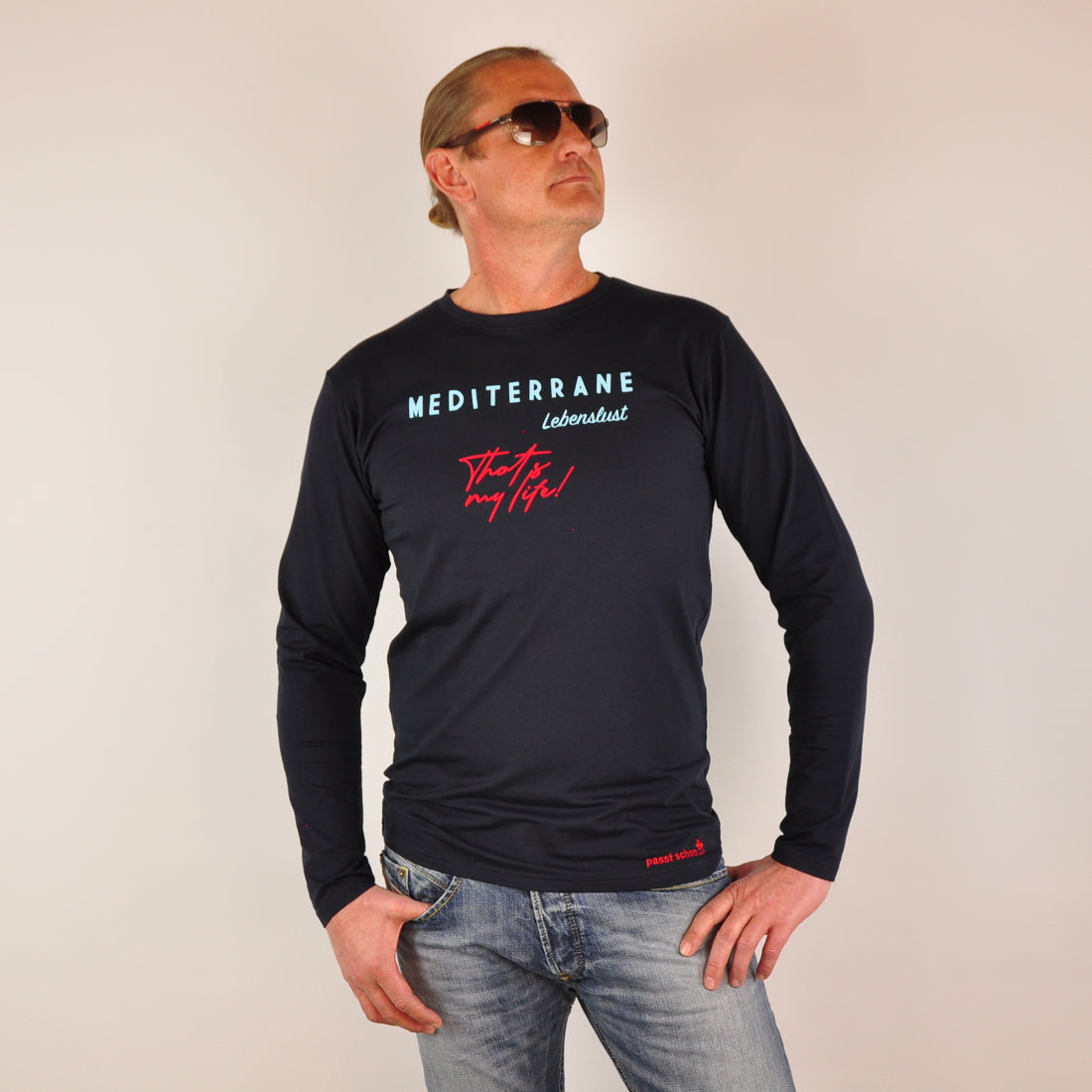 MEDITERRAN Men №5 – Dunkelblaues Langarm T-Shirt