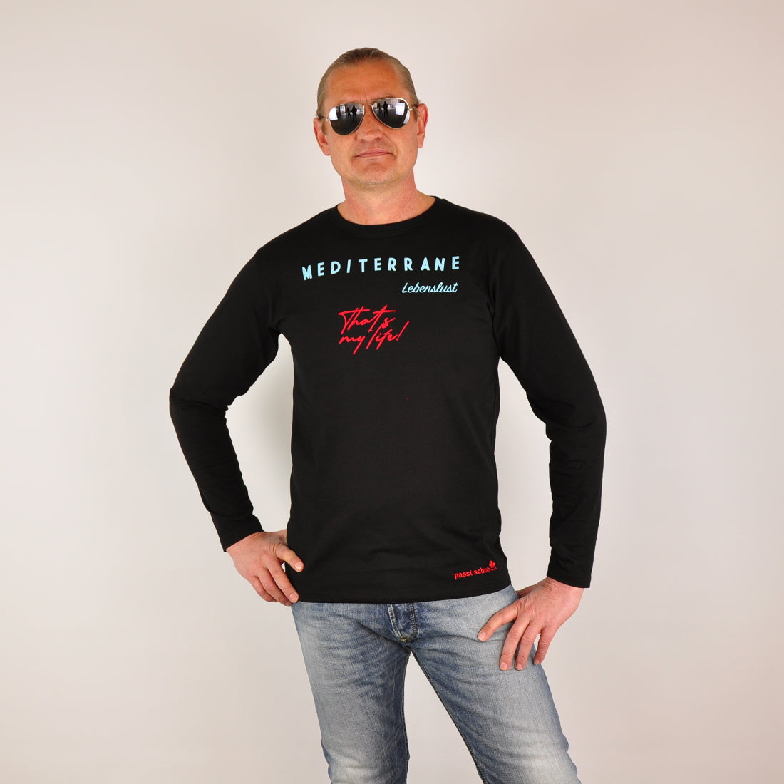 MEDITERRAN Men №3 – Schwarzes Langarm T-Shirt