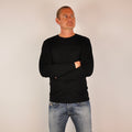 MEDITERRAN Men №4 – Schwarzes Langarm T-Shirt Ton in Ton
