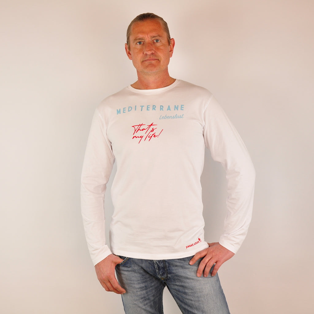 MEDITERRAN Men №1 – Weißes Langarm T-Shirt