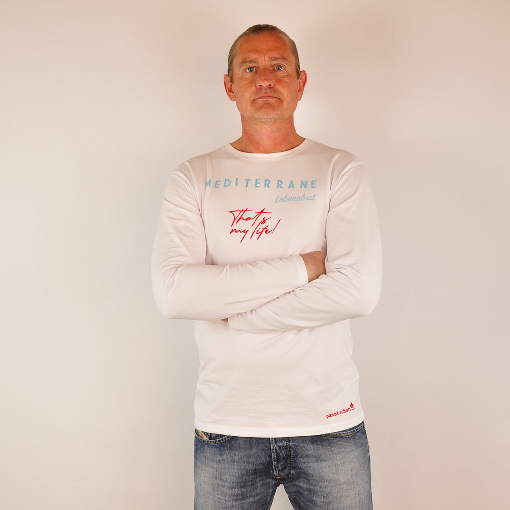 MEDITERRAN Men №1 – Weißes Langarm T-Shirt