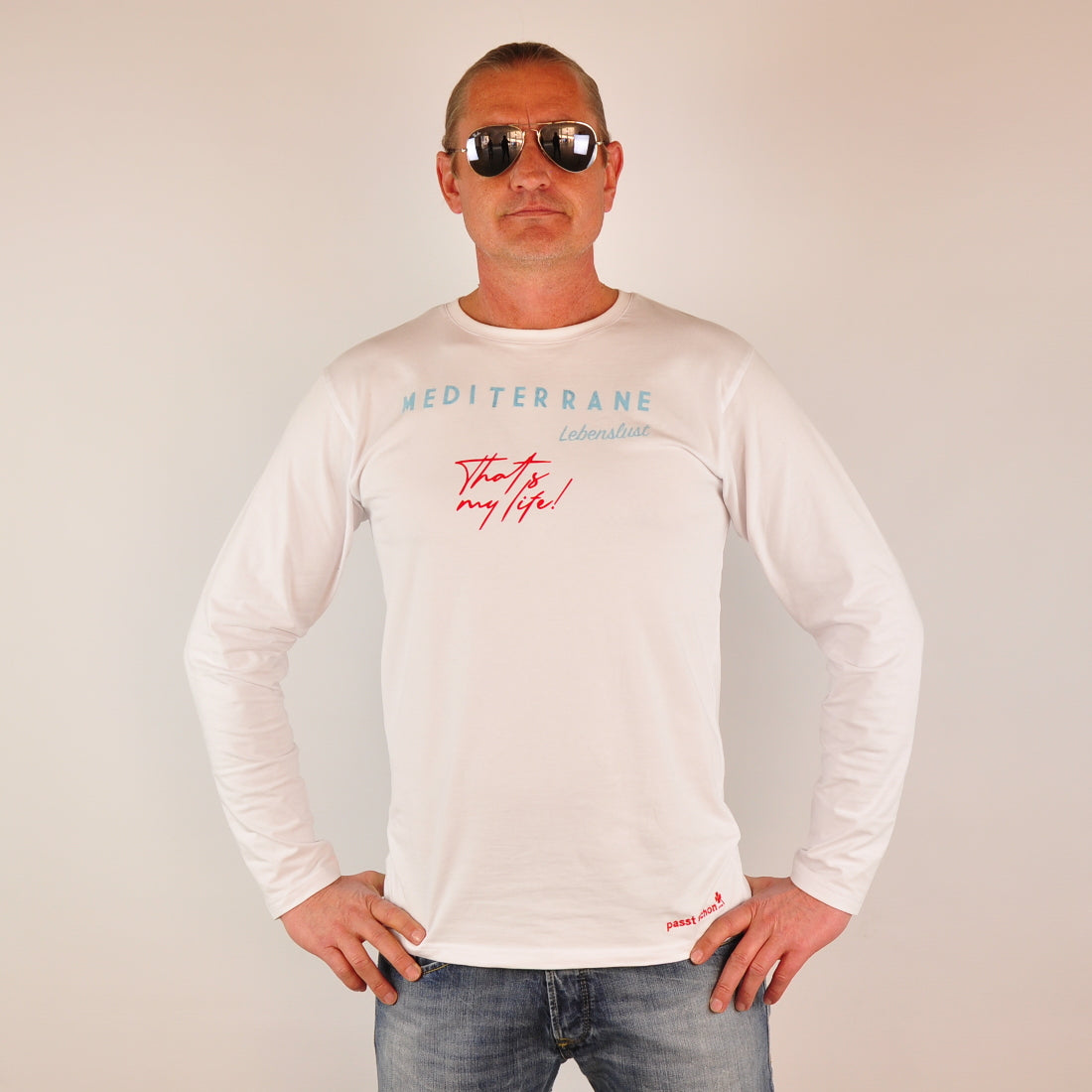 MEDITERRAN Men №1 – Weißes Langarm T-Shirt
