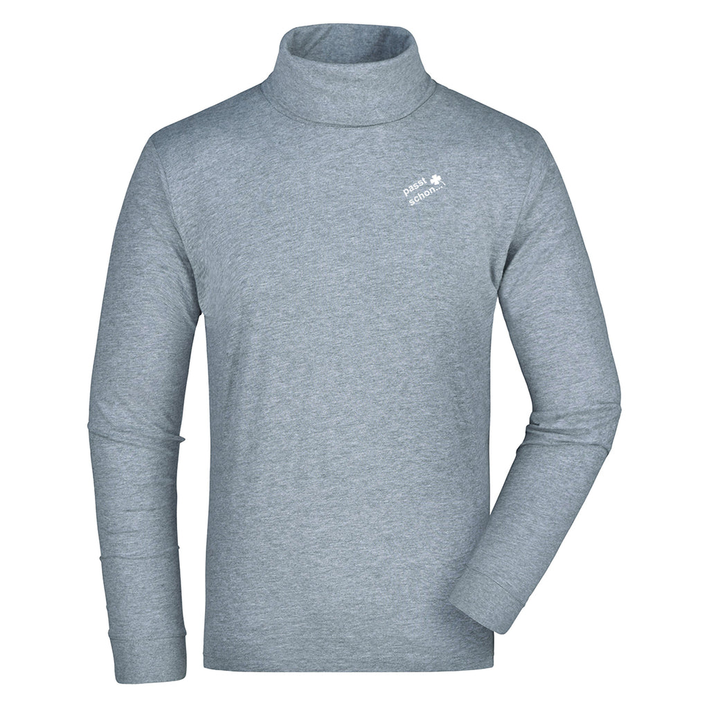Christian №3 – Grauer Rollkragenpullover aus 100 % Baumwolle