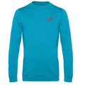 Robert №5 – Blaues leichtes Sweatshirt mit roter Logostickerei
