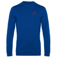 Robert №4 – Blitzblaues leichtes Sweatshirt mit roter Logostickerei