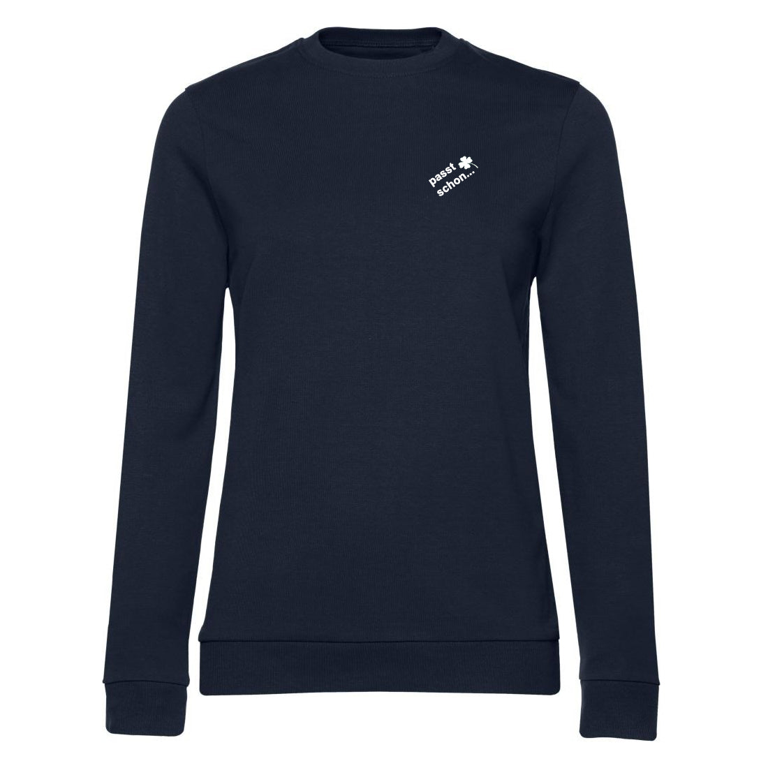 Anna №3 – Dunkelblauer Light Sweater mit weißer Logostickerei