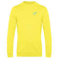 Robert №17 – Gelbes leichtes Sweatshirt mit blauer Logostickerei