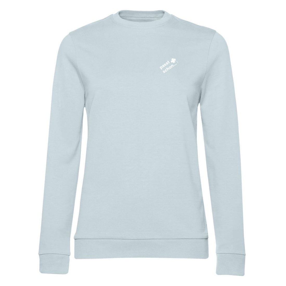 Anna №8 – Hellblauer Light Sweater mit weißer Logostickerei