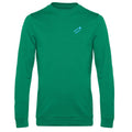 Robert №11 – Kellygrünes leichtes Sweatshirt mit blauer Logostickerei