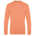Robert №18 – Melonenfarbenes leichtes Sweatshirt mit blauer Logostickerei