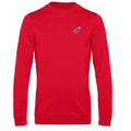 Robert №20 – Rotes leichtes Sweatshirt mit blauer Logostickerei