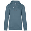 Lisi №5 – Denimblauer Hoodie mit weißem Logodruck