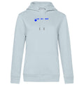 Lisi №6 – Hellblauer Hoodie mit blauem Logodruck
