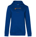 Lisi №4 – Royalblauer Hoodie mit orangem Logodruck