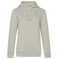 Lisi №11 – Taupefarbener Hoodie mit hellblauem Logodruck