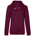 Lisi №12 – Weinroter Hoodie mit rosa Logodruck