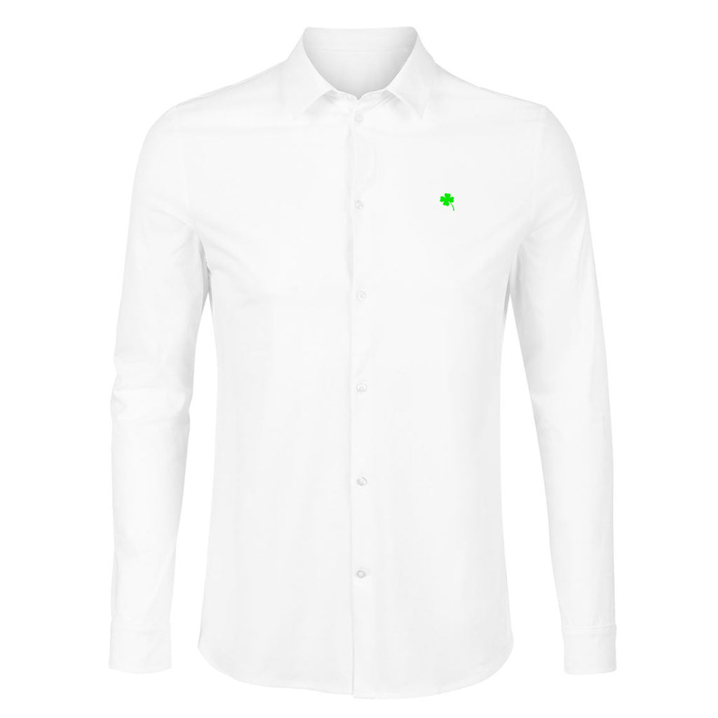Black and White №9 | Kurz und tailliert geschnittenes langarm Hemd