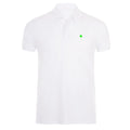 BLACK AND WHITE №5 – Weißes Herren Poloshirt mit Vierklee-Stick