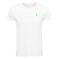 BLACK AND WHITE №1 – Weißes Herren T-Shirt mit Vierklee-Stick