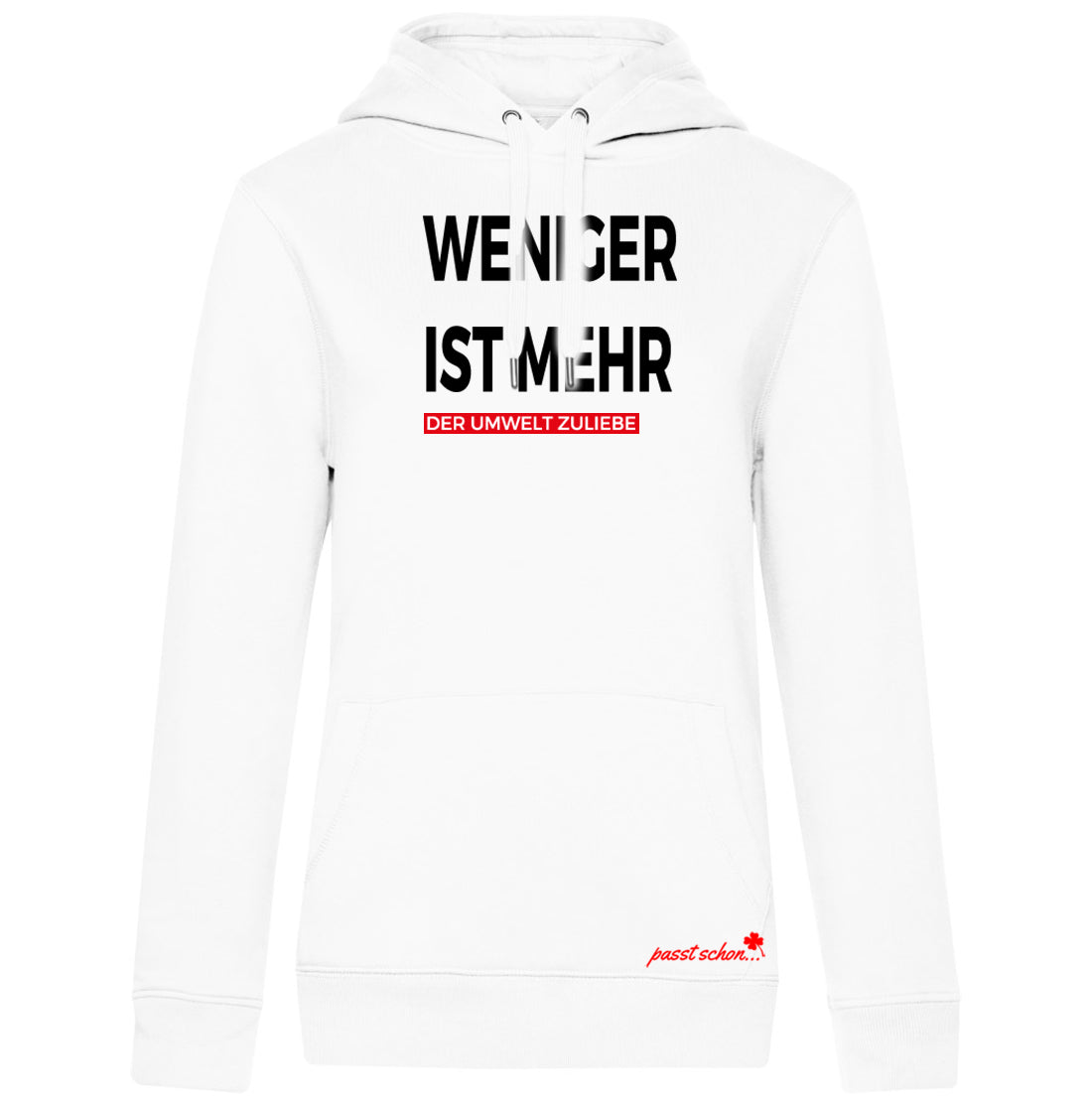 WENIGER IST MEHR  №9 | Der Umwelt zuliebe | Klassisch geschnittener Damen Hoodie